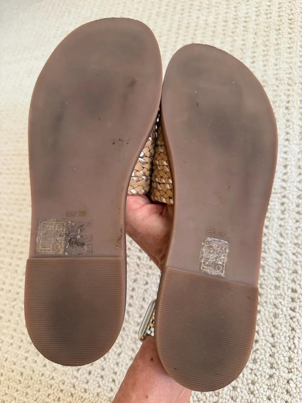 SALT + UMBER Mara Sandals in Natural Tan Sz 9